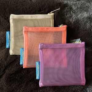 SeneGence Cosmetic Bags Set - Tan, Orange, and Purple